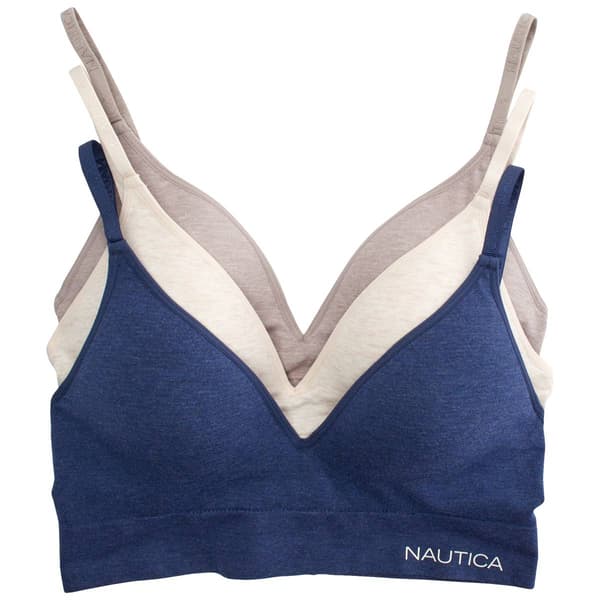 Womens Nautica 3pk. Seamless Wire Free Bra NT6692-3PKT - image 