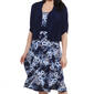 Womens Perceptions Elbow Sleeve Floral Jacket Dress - image 3