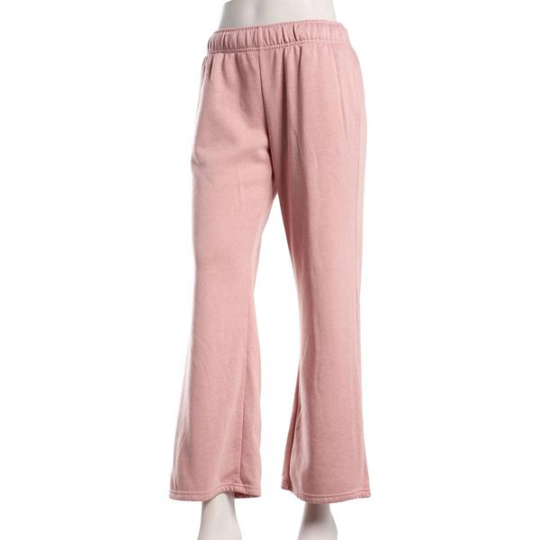 Juniors No Comment Washed Fleece Wide Leg Sweatpants