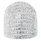 Fine Silver Plated 11 Row Cubic Zirconia Ring - image 1