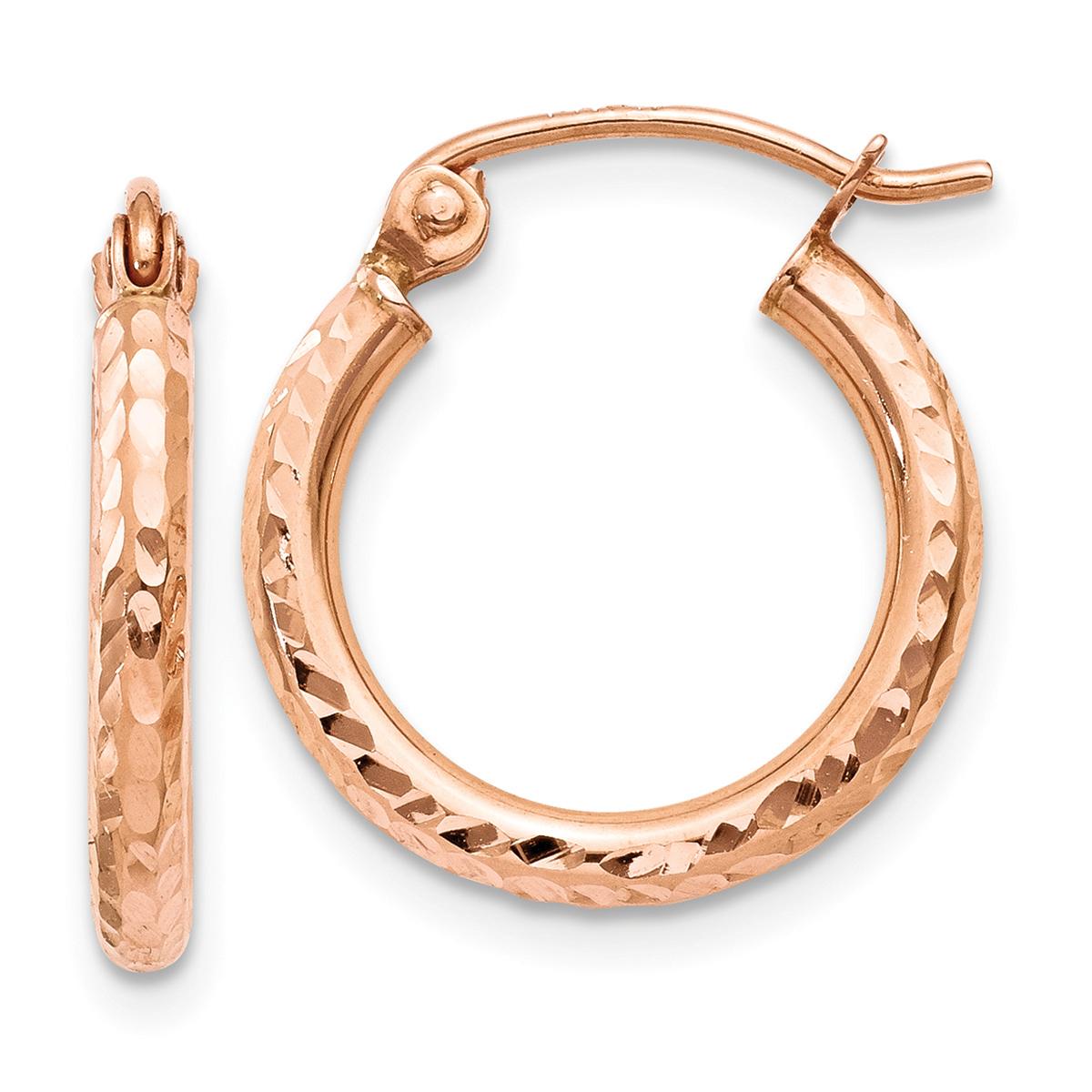 Gold Classics™ 14kt. Rose Gold 15mm Polished Hoop Earrings