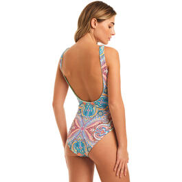 Womens Jessica Simpson Carnival In Rio Singlet One Piece Swimsuit