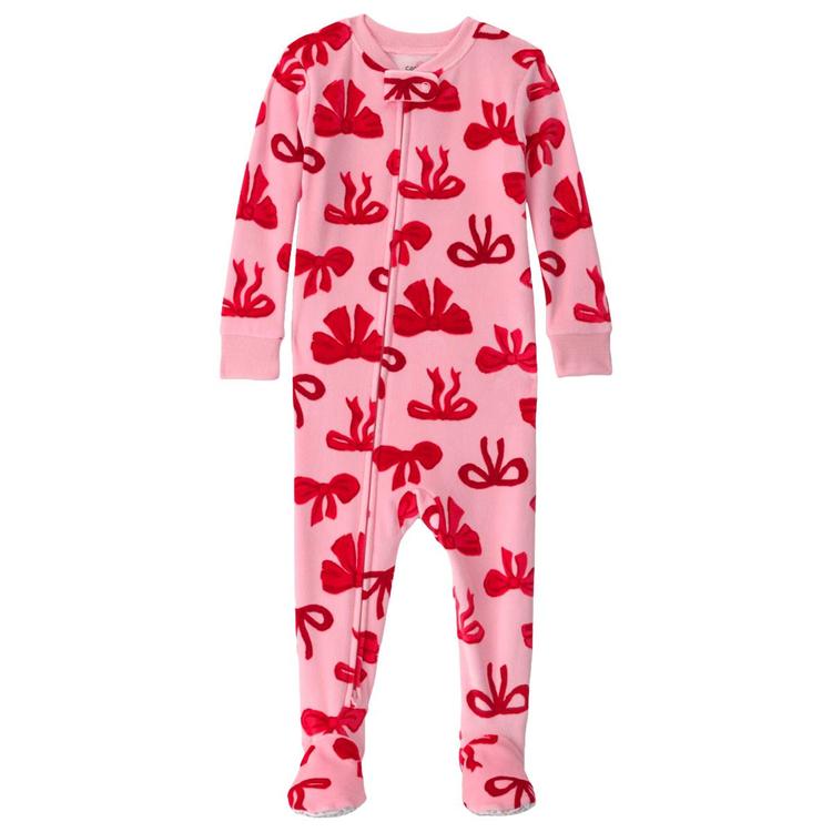 Baby Girl (12-24M) Carter''s® Holiday Bows Footed Pajamas