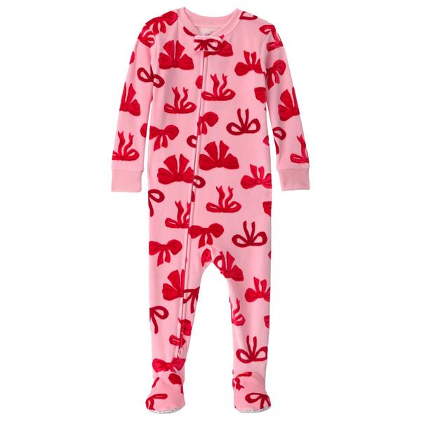 Baby Girl (12-24M) Carter''s® Holiday Bows Footed Pajamas