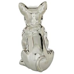 9th & Pike® Silver Ceramic Dog Sculpture