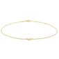 Gold Classics&#40;tm&#41; 14kt. Yellow Gold Heart  on Twist Chain Anklet - image 1