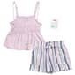 Girls (7-14) 1st Kiss® Smocked Tank with Stripe Short Set - image 2