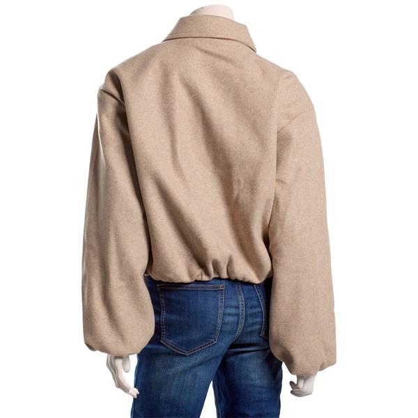 Juniors Love Tree Faux Wool Zip Front Jacket