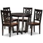 Baxton Studio Salida 2-Tone Dark/Walnut Brown Wood 5pc Dining Set - image 1