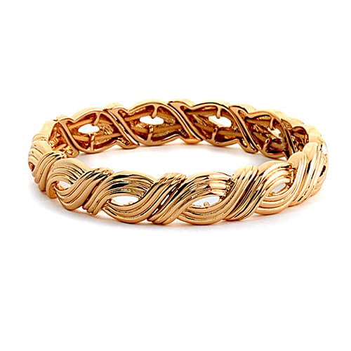 Napier Gold-Tone Chain Link Stretch Bracelet - image 