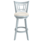 HH2 Home Fairfox Blue Wood Bar Height Swivel Stool - image 3