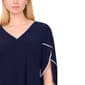 Womens MSK Rhinestone Trim Open Sleeve V Neck Shift Dress - image 5