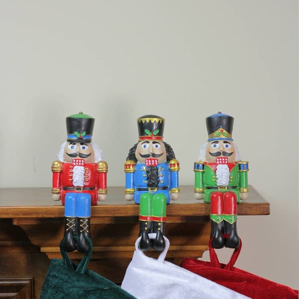 Northlight Seasonal 3pc. Nutcracker Christmas Stocking Holder Set