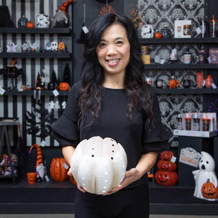 Evergreen 7.5" Metal LED Pumpkin Lantern