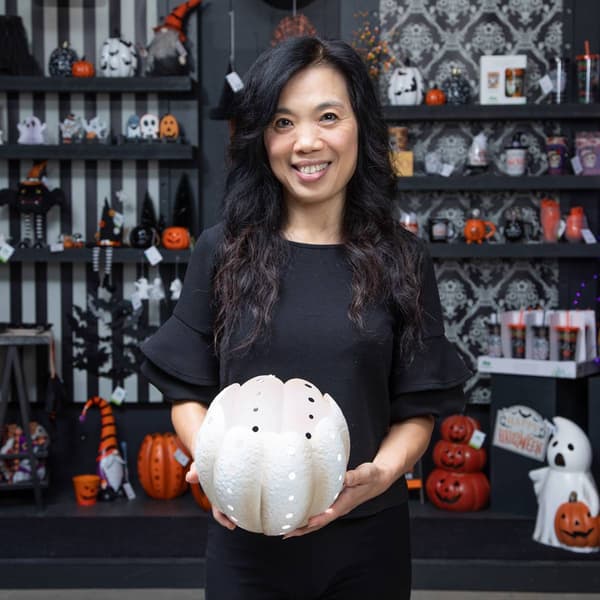 Evergreen 7.5" Metal LED Pumpkin Lantern
