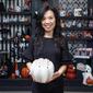 Evergreen 7.5" Metal LED Pumpkin Lantern - image 2