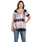Plus Size 24/7 Comfort Apparel Bohemian Criss Cross Neckline Top - image 1