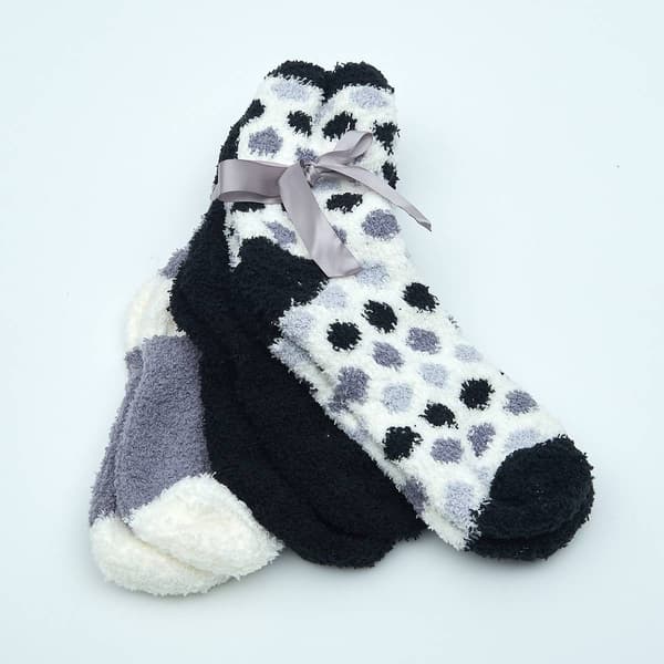 Womens Cuddl Duds&#40;R&#41; 3pk. Cozy Leopard Socks - image 