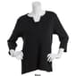 Womens Hasting &amp; Smith 3/4 Sleeve Banded Jewel Neck 2Fer Tee - image 5