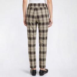 Womens Preswick & Moore® Plaid Ankle Pants - String/Iron