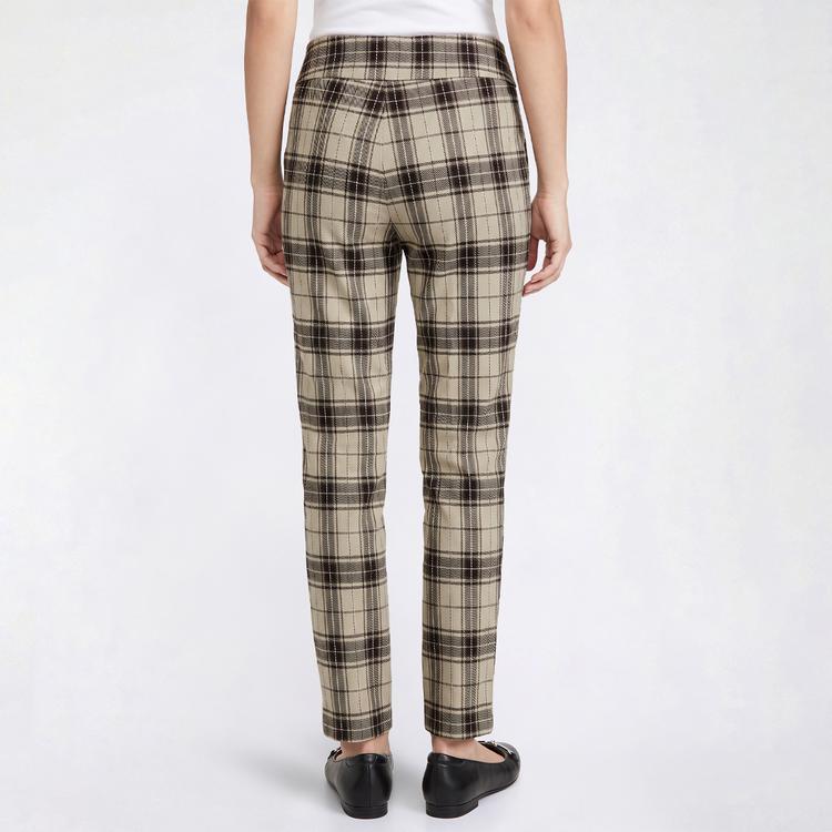 Womens Preswick & Moore® Plaid Ankle Pants - String/Iron