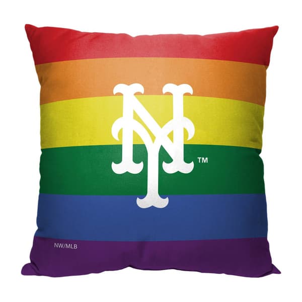 Northwest New York Mets Pride Throw Pillow - 18x18 - image 