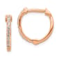 Pure Fire 14kt. Rose Gold 1/5ctw. Diamond Hinged Hoop Earrings - image 1