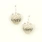 Freedom Nickel Free Silver Scroll Heart Earrings - image 1
