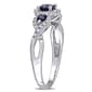 Gemstones Classics™ 10kt. White Gold Sapphire Halo Twist Ring - image 4