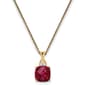 14k Yellow Gold Ruby Diamond Necklace - image 1