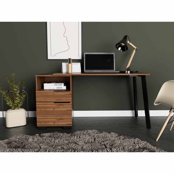 FM FURNITURE Petra Mahogany Desk