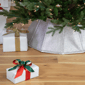 Northlight 27in. Silver Fabric Hexagonal Christmas Tree Collar - image 2