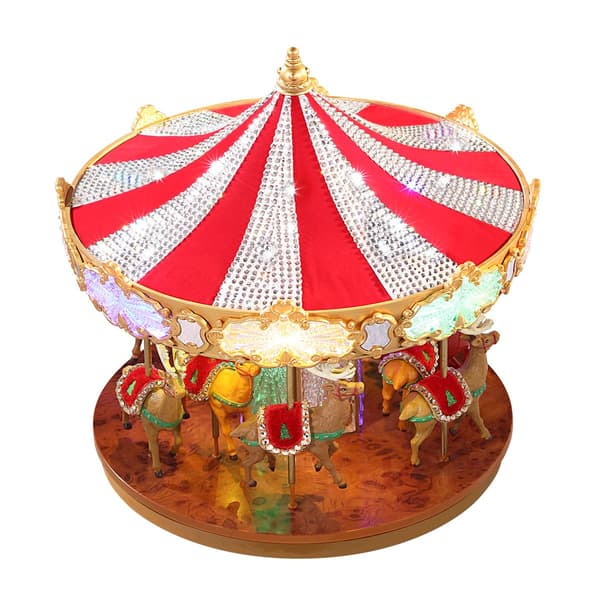 Mr. Christmas 12in. Animated Crystal Very Merry Carousel