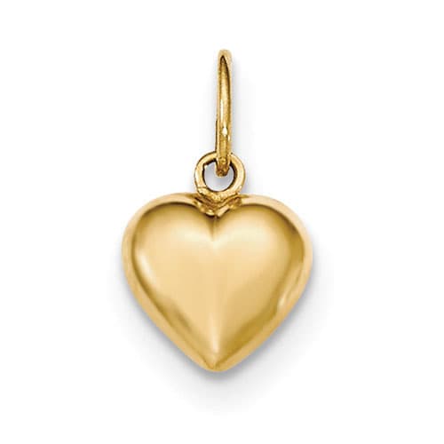 Gold Classics(tm) 14kt. Polished Puffed Heart Charm - image 