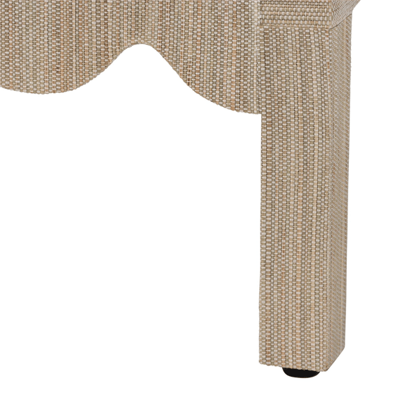 bali & pari Juniper Grasscloth Nightstand with Scalloped Base