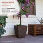 Alpine 17in. Brown Stone-Look Squared Planters - Set of 2 - image 6