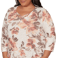 Plus Size Alfred Dunner Spice Market 3/4 Sleeve Floral Blouse - image 5