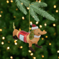 Northlight Dachshund Dog with Santa Hat Glass Christmas Ornament - image 1