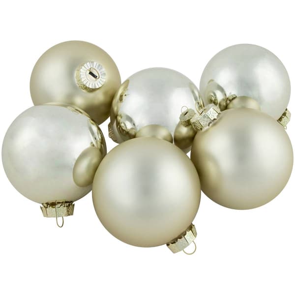 Northlight Seasonal 6ct. 2-Finish Christmas Ornament Set