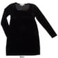 Girls &#40;7-16&#41; No Comment Long Sleeve Scoop Neck Velvet Dress - image 3
