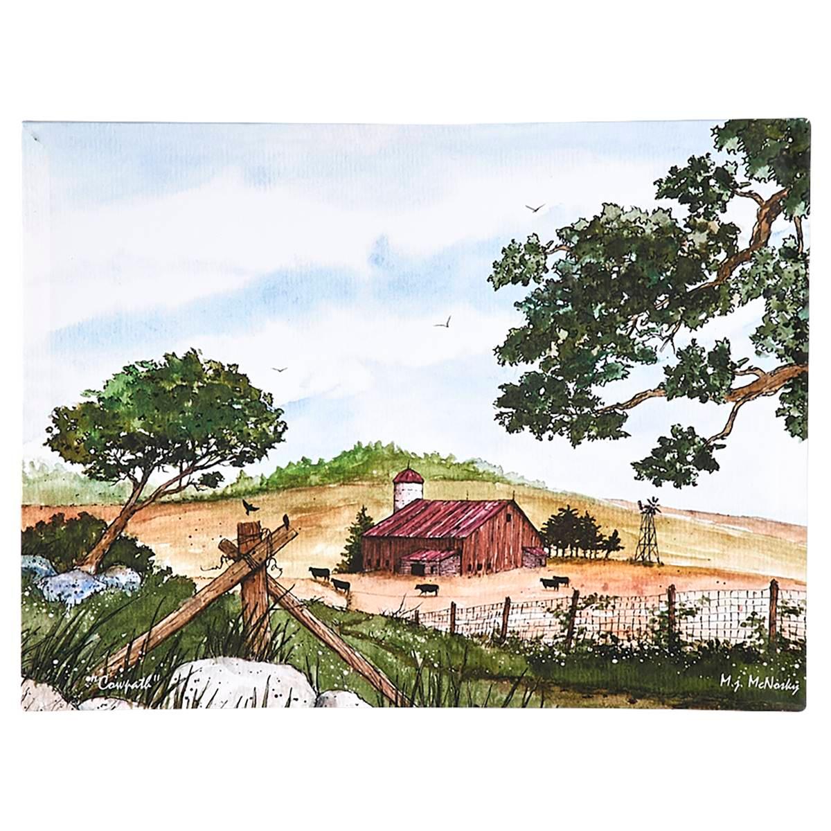 Cow Path Canvas Art - 12x16