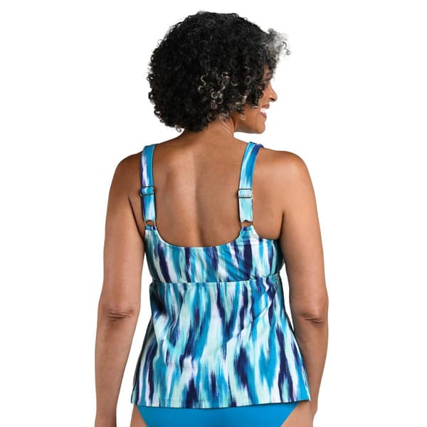 Womens Maxine Crystal Reflections Scoop Tankini Swim Top