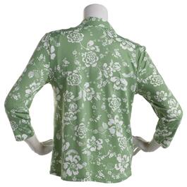 Plus Size Hasting & Smith 3/4 Roll Tab Sleeve Emily Floral Shirt