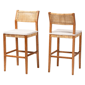 bali & pari Chatura Mahogany Wood 2pc. Bar Stool Set - image 1