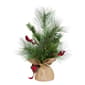 Kurt Adler 18in. Berries &amp; Plaid Ribbon Green Tree - image 4