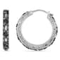 Radiant Rainbow(tm) 1/10kt. Black Diamond Hoop Earrings - image 1