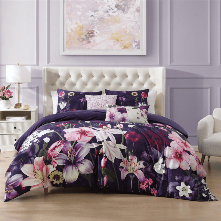Bebejan Morning Glory 5pc. Reversible Comforter Set