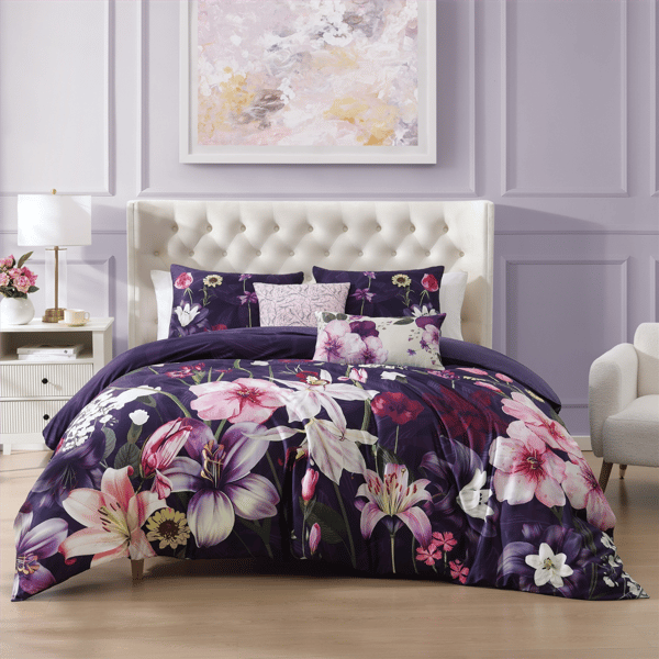 Bebejan Morning Glory 5pc. Reversible Comforter Set - image 
