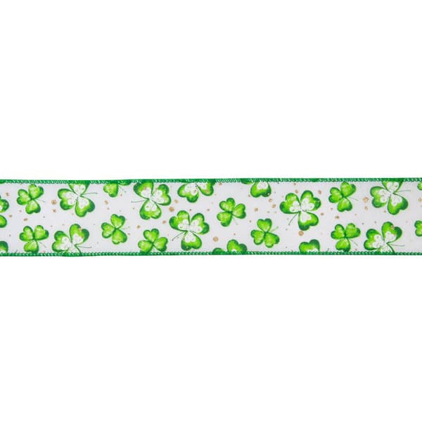 Northlight Seasonal 30ft. Shamrock Wired Craft Ribbon