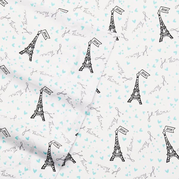Betsey Johnson Je Taime Paris Microfiber Sheet Set